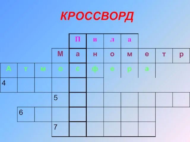 КРОССВОРД