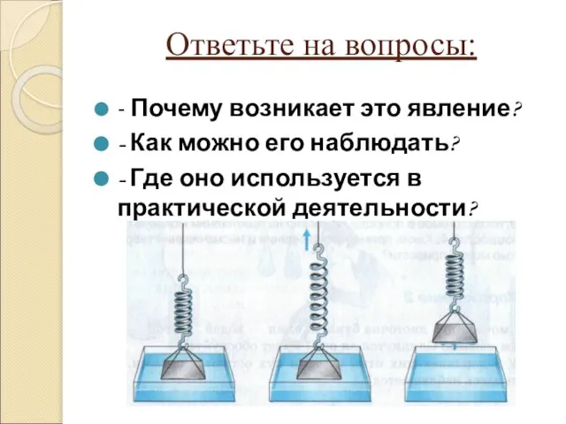 Ответьте на вопросы: - Почему возникает это явление? - Как можно его