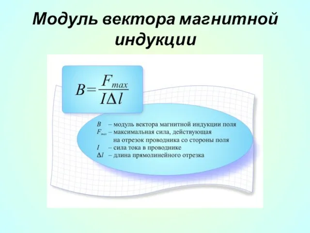 Модуль вектора магнитной индукции