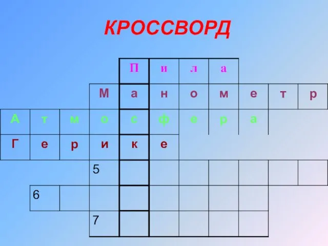 КРОССВОРД