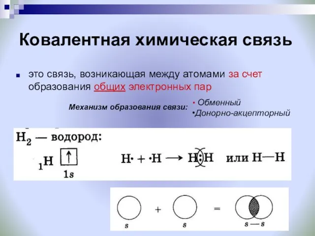 Ковалентная химическая связь это связь, возникающая между атомами за счет образования общих