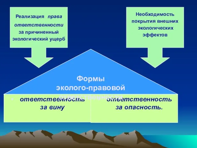 ответственность за вину ответственность за опасность. Формы эколого-правовой ответственности Реализация права ответственности