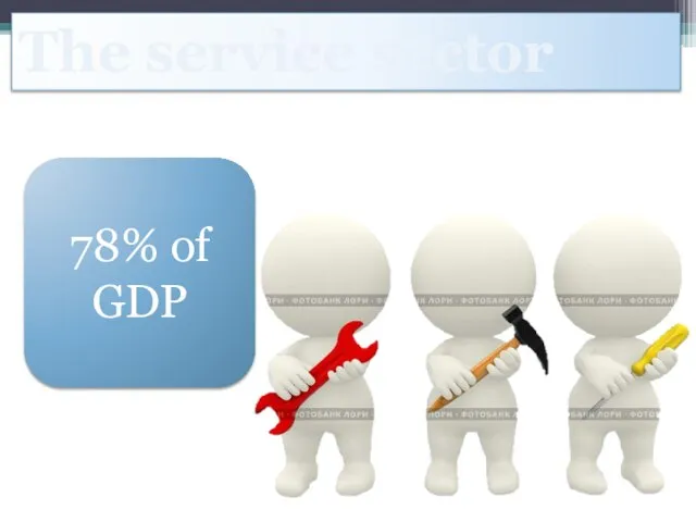 The service sector 78% of GDP