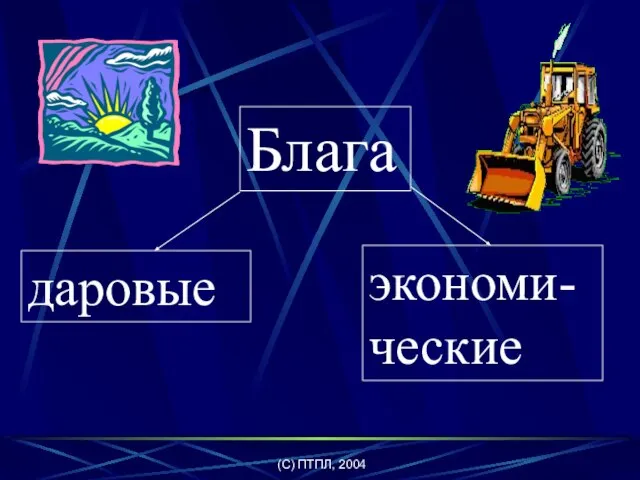 (C) ПТПЛ, 2004 Блага даровые экономи-ческие