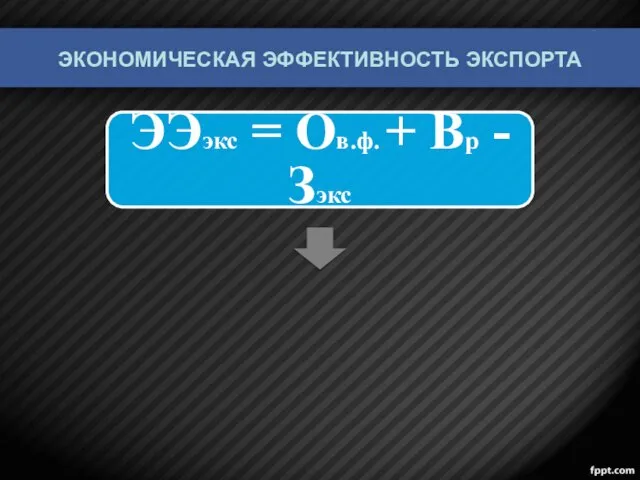 Экономическая эффективность экспорта