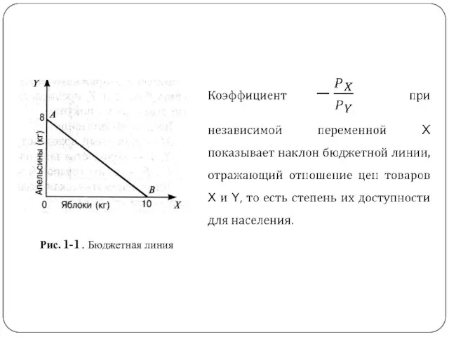 Рис. 1-1 . Бюджетная линия