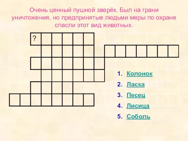 Очень ценный пушной зверёк. Был на грани уничтожения, но предпринятые людьми меры