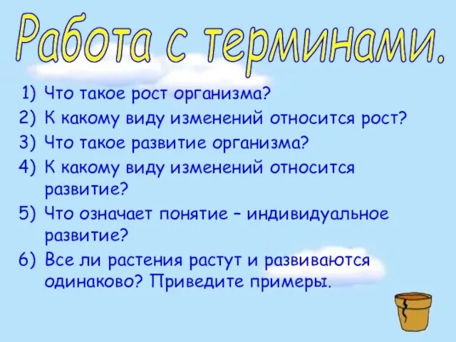 Что такое рост организма? К какому виду изменений относится рост? Что такое