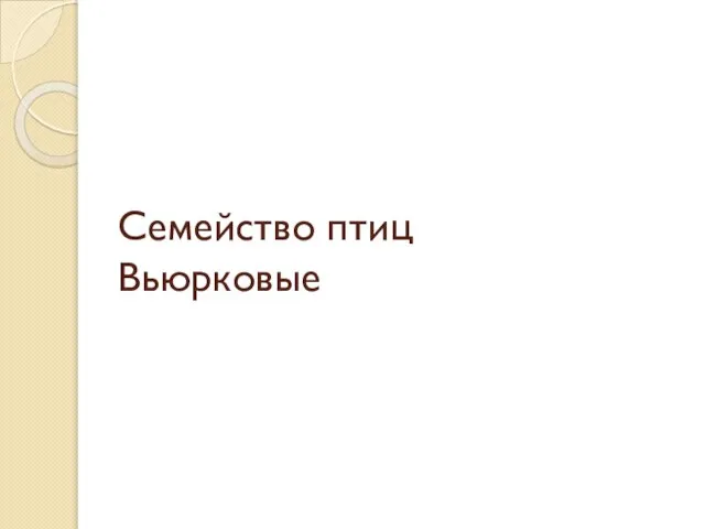 Семейство птиц Вьюрковые