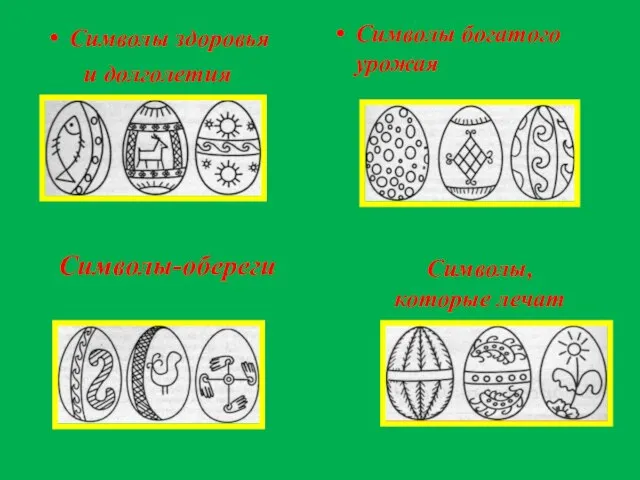 Символы здоровья и долголетия Символы богатого урожая Символы-обереги Символы, которые лечат