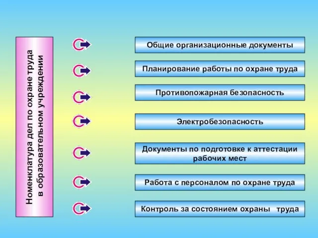 Номенклатура дел по охране труда в образовательном учреждении Общие организационные документы Планирование