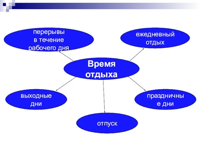 Время отдыха перерывы в течение рабочего дня отпуск выходные дни праздничные дни ежедневный отдых