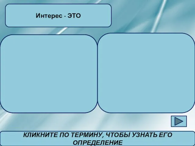 -осознанная потребность в чем-либо или ком-либо; намерение ознакомиться с каким-либо предметом, стремление