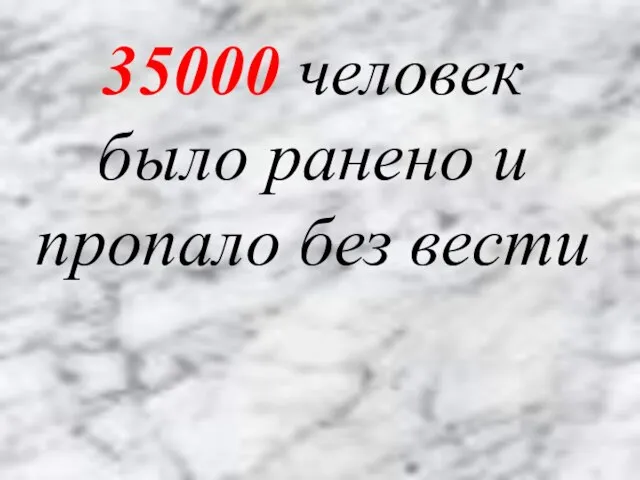 35000 человек было ранено и пропало без вести