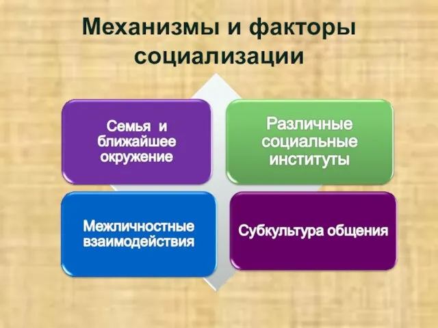 Механизмы и факторы социализации