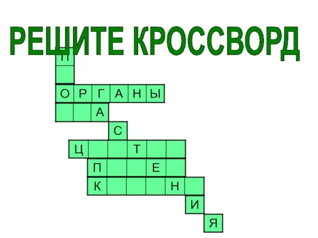 РЕШИТЕ КРОССВОРД