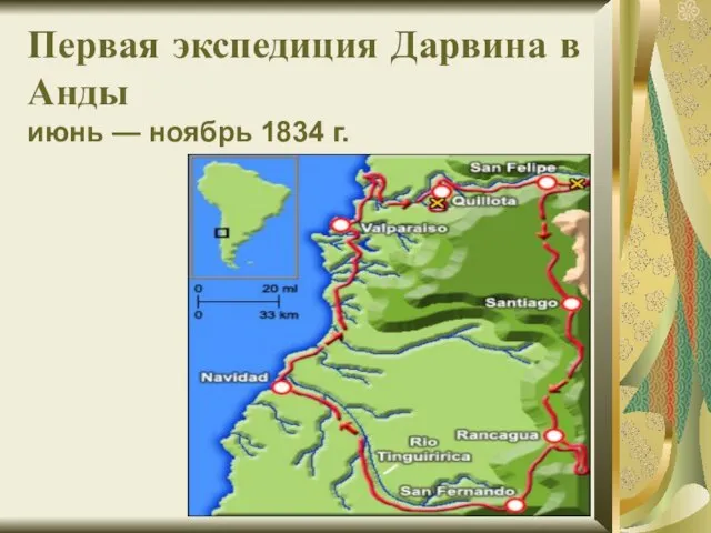 Первая экспедиция Дарвина в Анды июнь — ноябрь 1834 г.