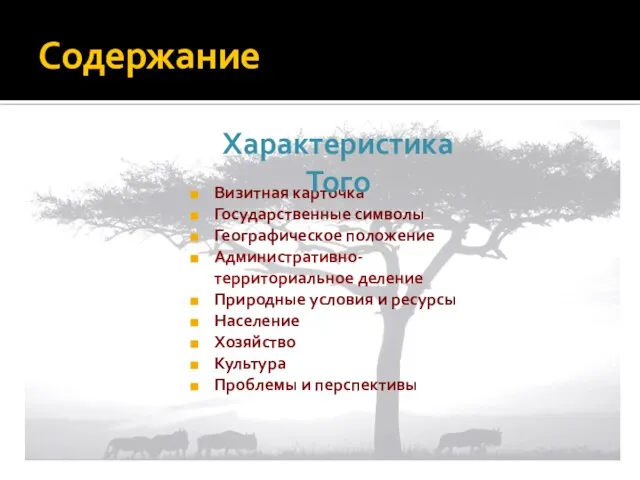 Содержание Визитная карточка Государственные символы Географическое положение Административно-территориальное деление Природные условия и