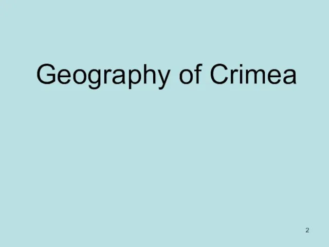 Geography of Crimea