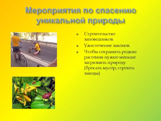 Строительство заповедников. Ужесточение законов. Чтобы сохранить редкие растения нужно меньше загрязнять природу (бросать мусор, строить заводы)