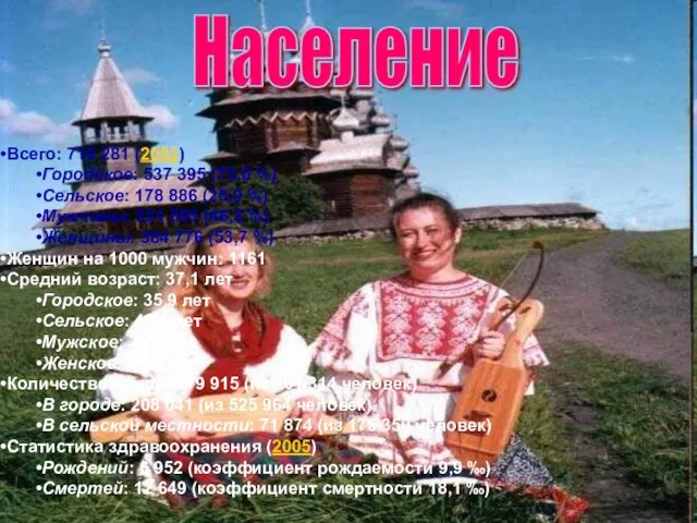 Всего: 716 281 (2002) Городское: 537 395 (75,0 %) Сельское: 178 886