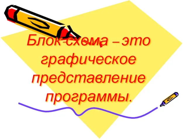 Блок-схема – это графическое представление программы.