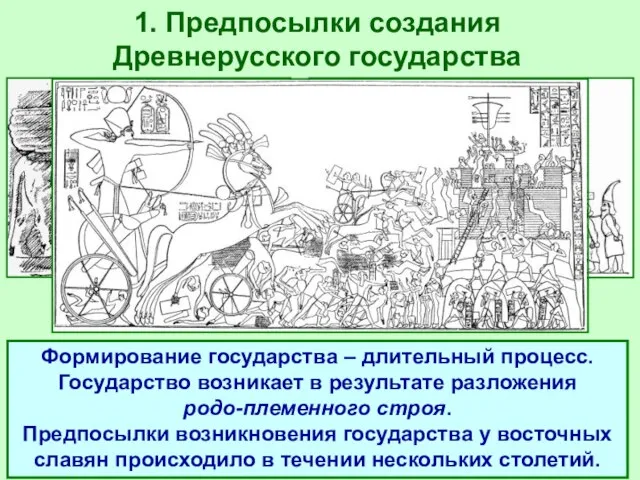 1. Предпосылки создания Древнерусского государства ГОСУДАРСТВО - такая организация жизни, при которой