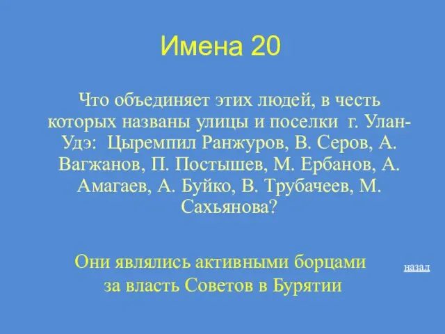 Имена 20 Что объединяет этих людей, в честь которых названы улицы и