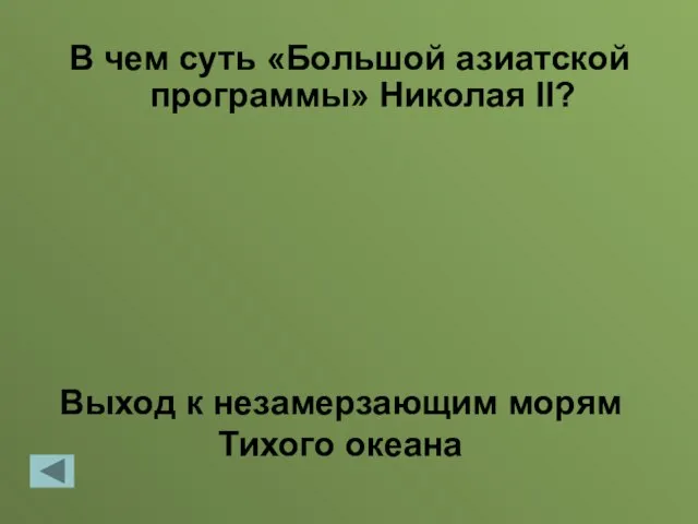 В чем суть «Большой азиатской программы» Николая II? Выход к незамерзающим морям Тихого океана