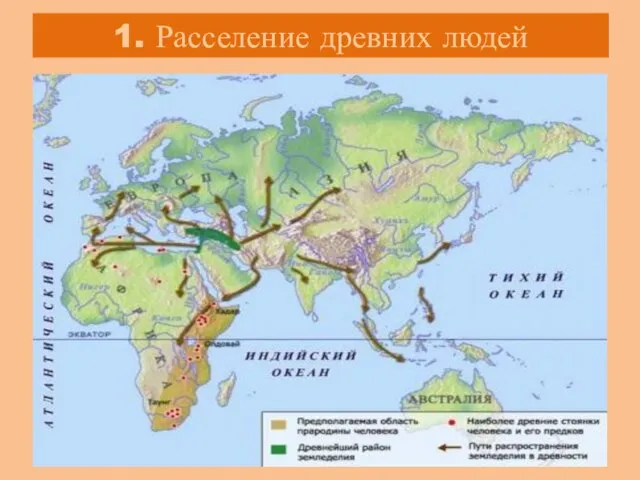 1. Расселение древних людей