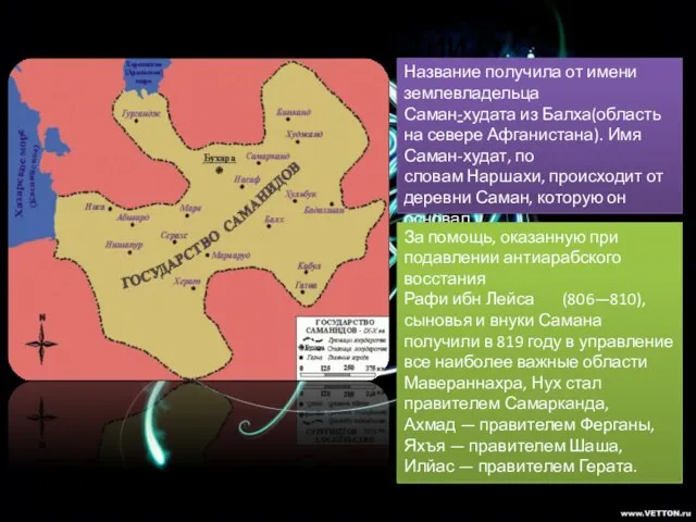 История династии Название получила от имени землевладельца Саман-худата из Балха(область на севере