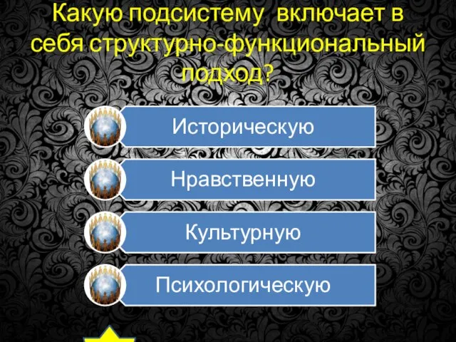 Какую подсистему включает в себя структурно-функциональный подход?