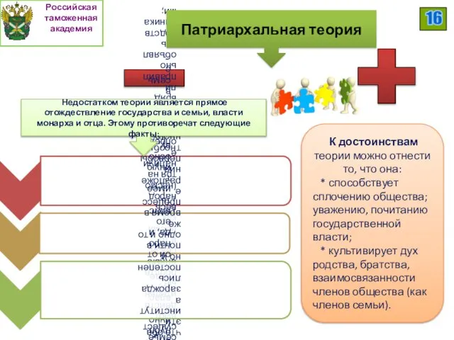 К достоинствам теории можно отнести то, что она: * способствует сплочению общества;