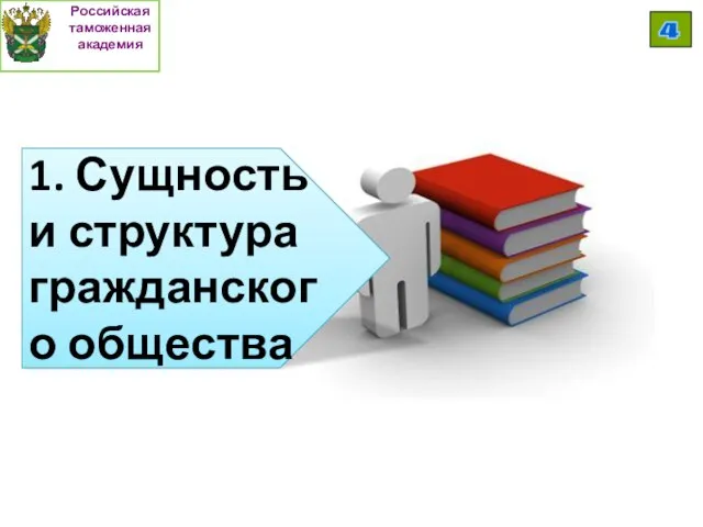 Российская таможенная академия 4 1. Сущность и структура гражданского общества