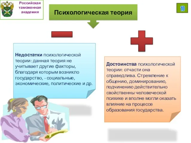 Достоинства психологической теории: отчасти она справедлива. Стремление к общению, доминированию, подчинению действительно