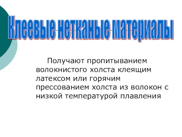 Получают пропитыванием волокнистого холста клеящим латексом или горячим прессованием холста из волокон