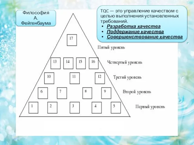 TQC — это управление качеством с целью выполнения установленных требований. Разработка качества