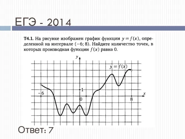 ЕГЭ - 2014 Ответ: 7