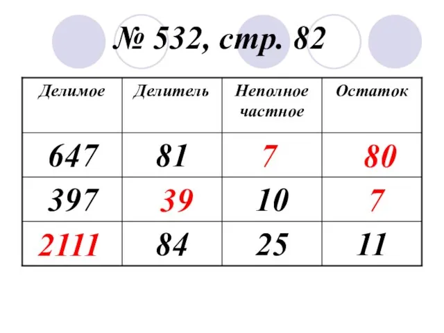 № 532, стр. 82 7 80 39 7 2111