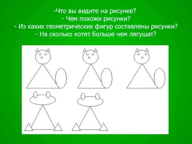 Что вы видите на рисунке? - Чем похожи рисунки? - Из каких