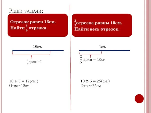 Реши задачи: 16см. ?см.