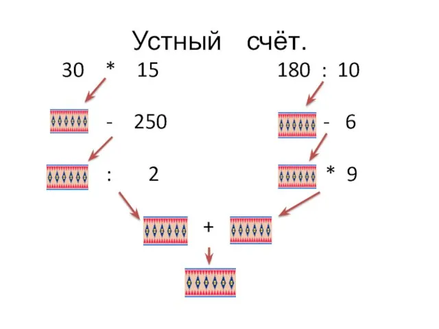 30 * 15 180 : 10 450 - 250 18 - 6