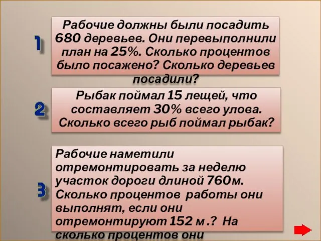 Рабочие должны были посадить 680 деревьев. Они перевыполнили план на 25%. Сколько