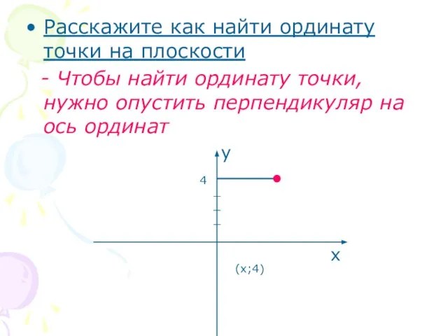 Расскажите как найти ординату точки на плоскости - Чтобы найти ординату точки,