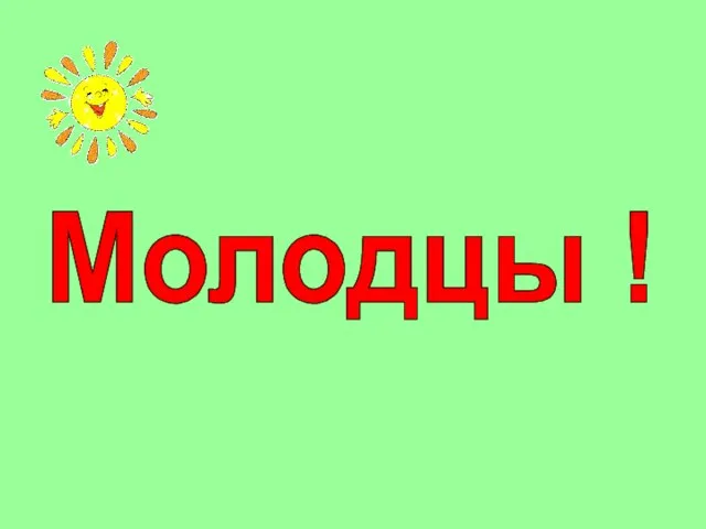 Молодцы !