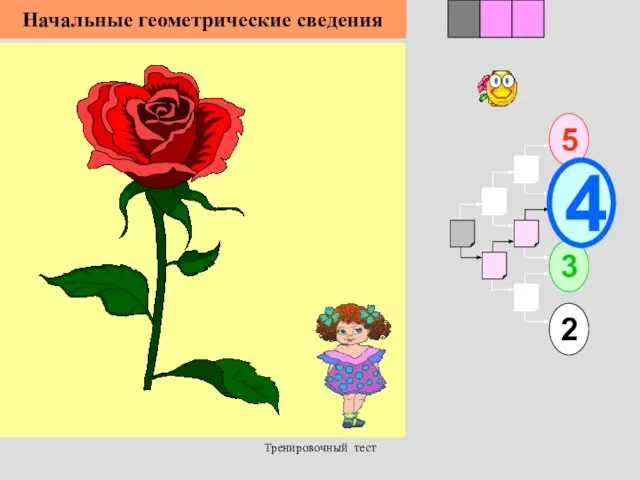 Тренировочный тест 1 5 2 3 2 3 4 Начальные геометрические сведения