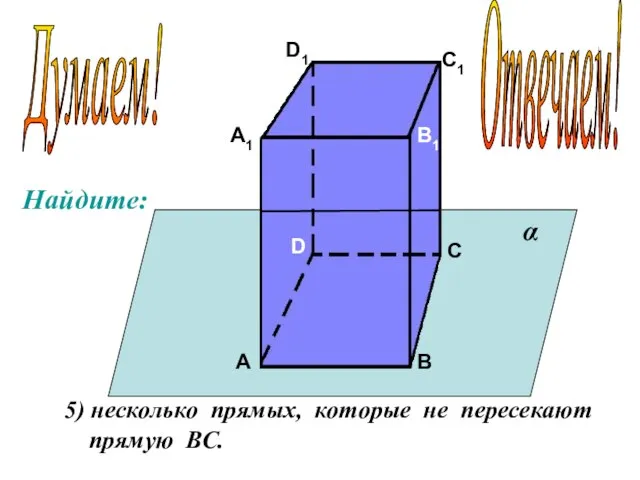 А А1 В В1 С С1 D D1 5) несколько прямых, которые