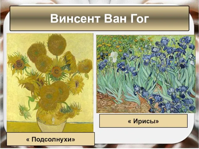 Винсент Ван Гог « Подсолнухи» « Ирисы»