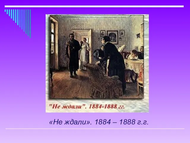 «Не ждали». 1884 – 1888 г.г.