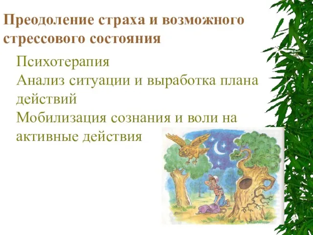 Преодоление страха и возможного стрессового состояния Психотерапия Анализ ситуации и выработка плана